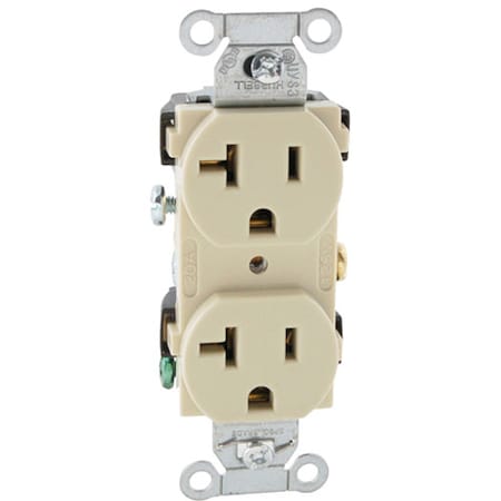 Hubbell Receptacle, Duplex , 125V, 20A CR201
